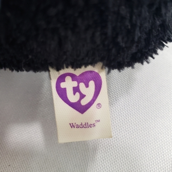TY Beanie Boos Waddles Penguin Plush Stuffed Toy 6 Inch 2012 Purple Tag - Picture 6 of 8
